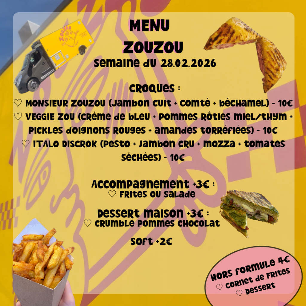 Accueil zouzou exemple menu